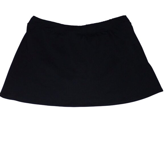 Lands' End Swim Skirt Skort Women 16 Black Modest Casual Classic‎ - Picture 1 of 4